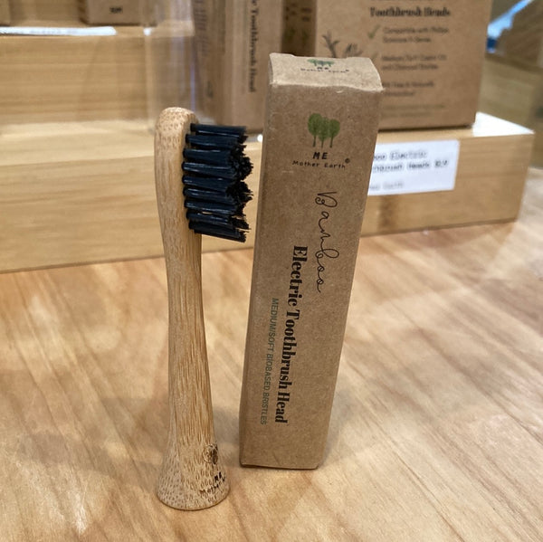 Bamboo electric toothbrush heads