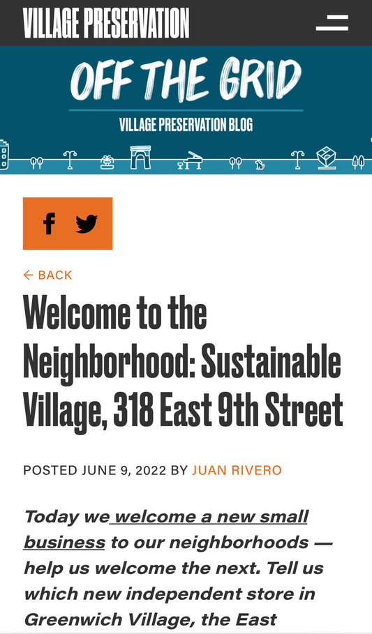 Welcome to the Neighborhood, from Village Preservation Society!