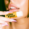 🌼 ABOUT POPPY & POUT We have been making our all-natural lip care products by hand in Idaho since 2014. Our lip balms are made from ethically sourced beeswax, organic coconut oil, and sunflower oil. We then add a hint of essential oils and/or natural flavor oils and a drop of Vitamin E. That's it! Simple ingredients for perfectly hydrated lips.