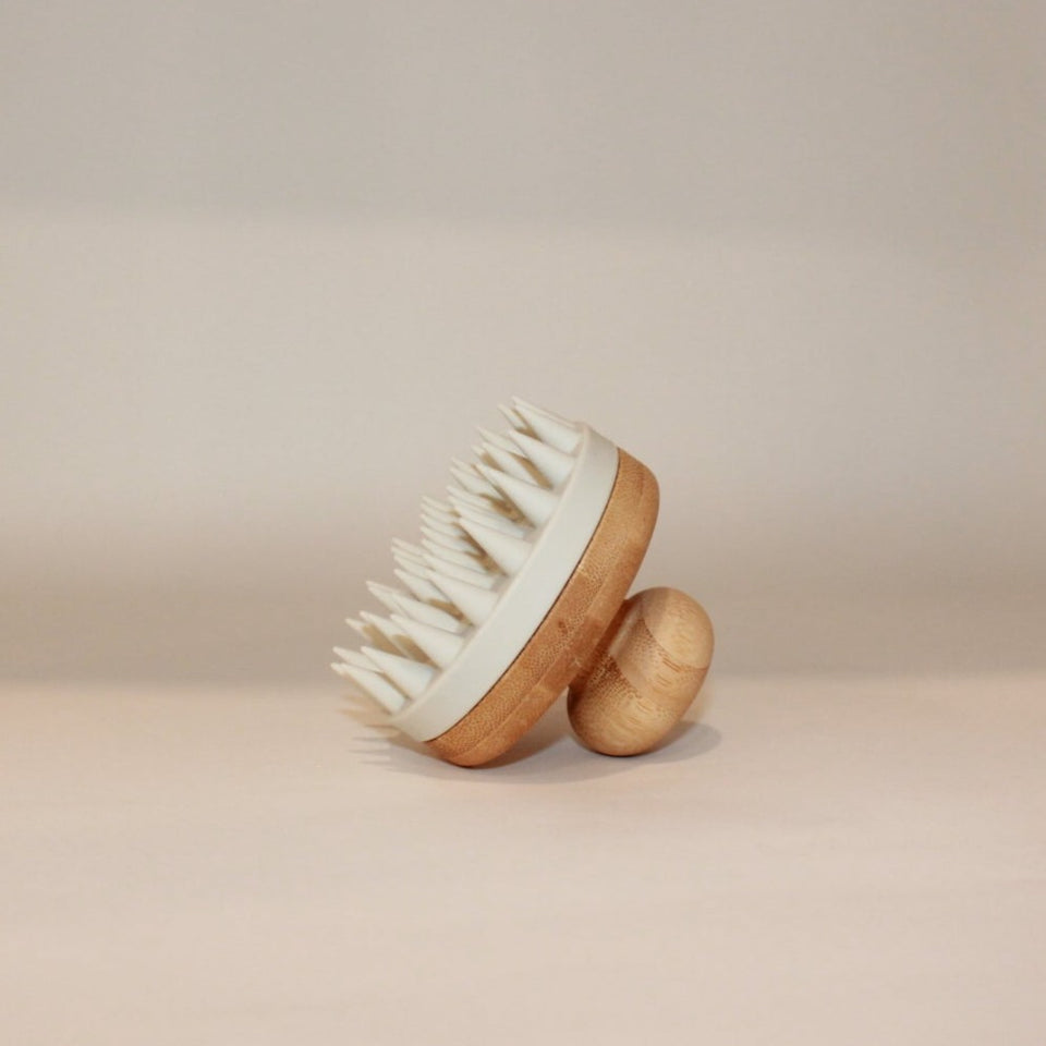 Wooden Handle Silicone Hair, Scalp Massager A SUSTAINABLE VILLAGE