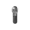 Travel Utensils in Charcoal Silicone Sleeve