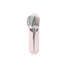 Travel Utensils in Pink Silicone Sleeve