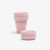 Stojo collapsible drinking cup in light pink